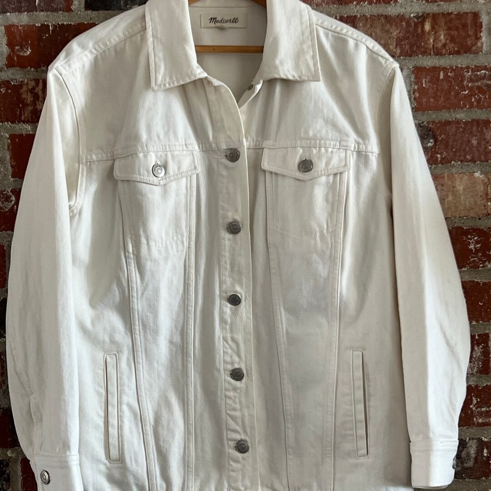 Madewell | Jackets & Coats |‎ Madewell Ivory Oversized Jean Jacket | Poshmark, *